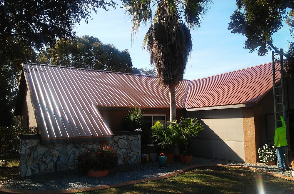 Copper Penny Exposed Fastener Metal Roof