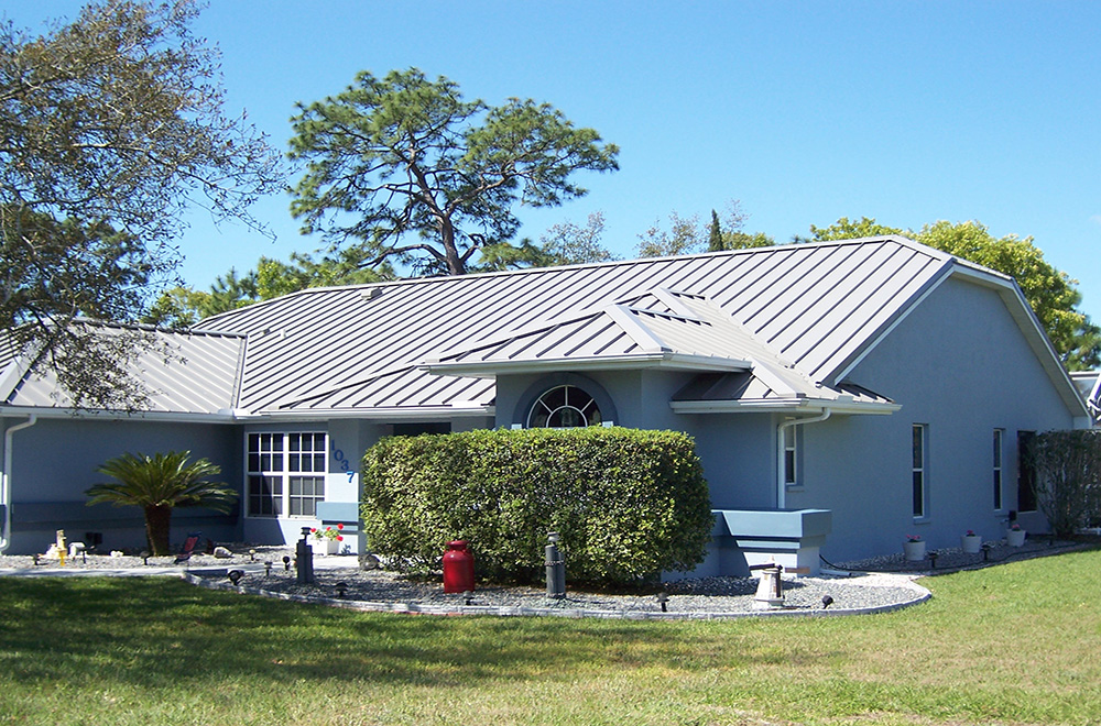 Gray Standing Seam Metal Roof